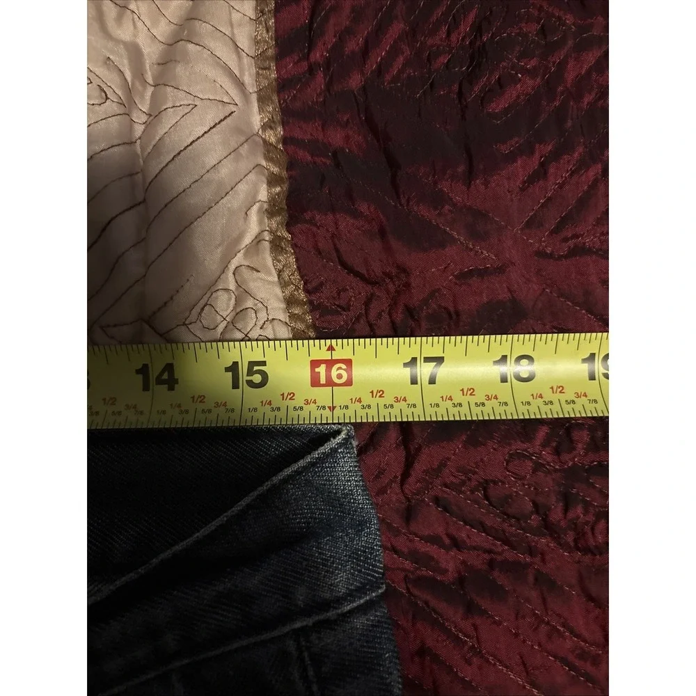 Reward Jeans Mens 32x29 Straight Fit‎ Denim Dark Wash Saw Tooth Pocket Hemmed